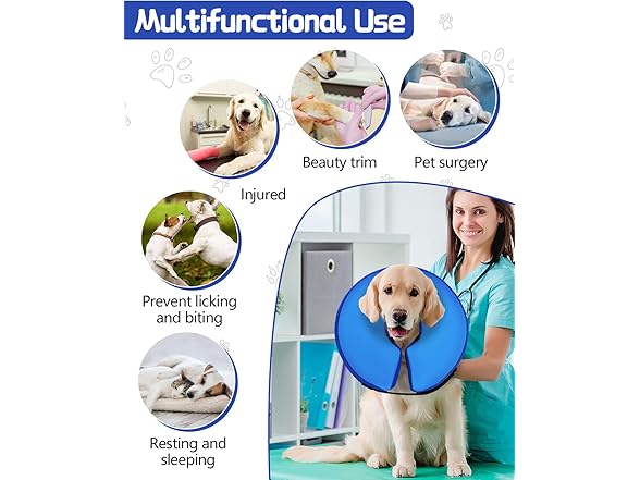 Large Soft Inflatable Dog Cone