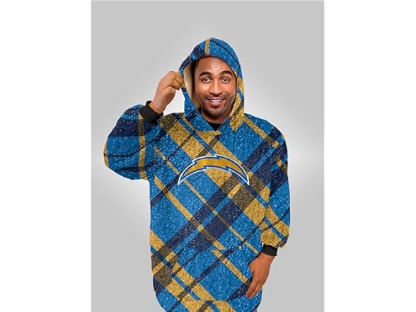 NFL Sherpa Flannel Hoodie Blanket - Choose Team