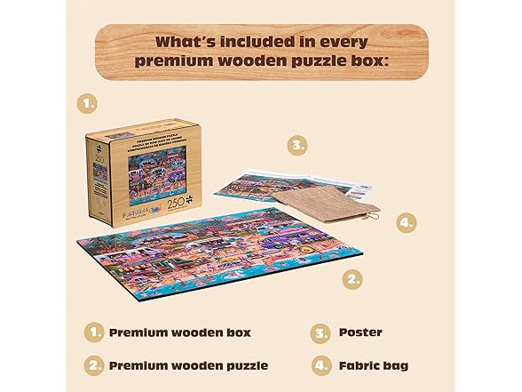 Hawaiian Food Truck Festival Wood Puzzle