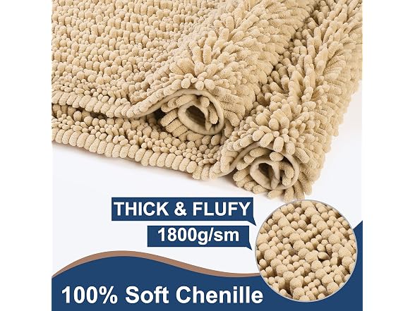 FLOLEOPA Soft Plush Microfiber Bath Rugs