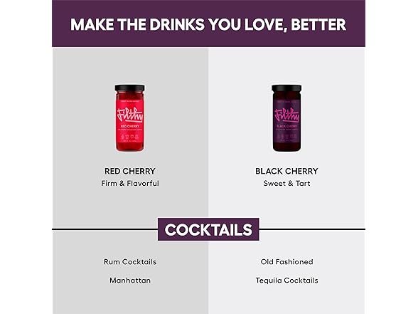 Filthy Amarena Black Cherries, 11oz