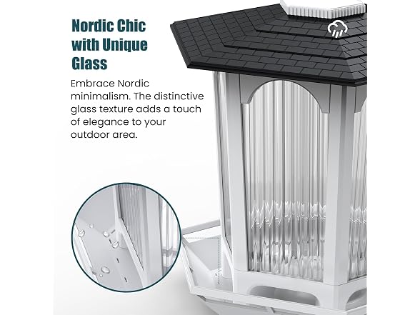MrCrafts 2 Pack Solar Bird Feeders