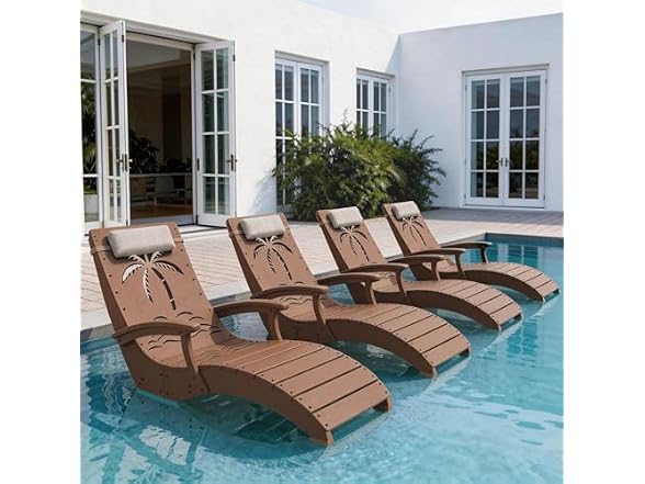 zzwhom in Pool Lounge Chairs Set of 4 with Armrests