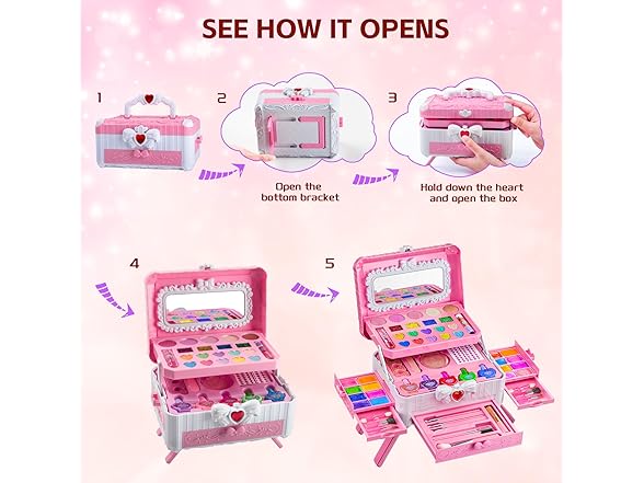 Kids Makeup Set with Stand