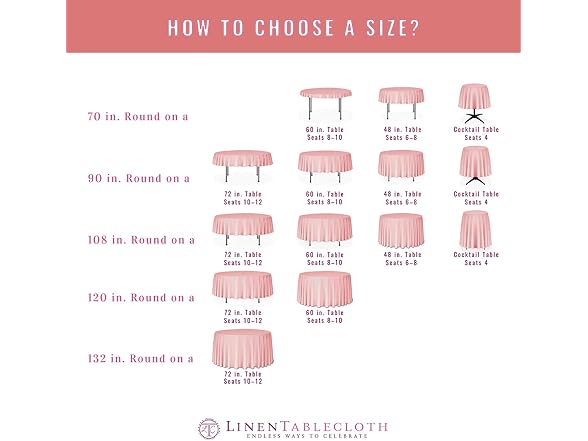 LinenTablecloth 108-Inch Round Tablecloth Lavender