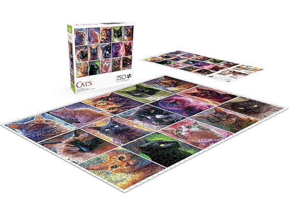 Louise Goalby - Cat Candids - 750 Piece Jigsaw Puzzle