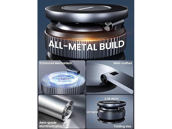 BEEGROW Folding Magnetic Car Phone Holder