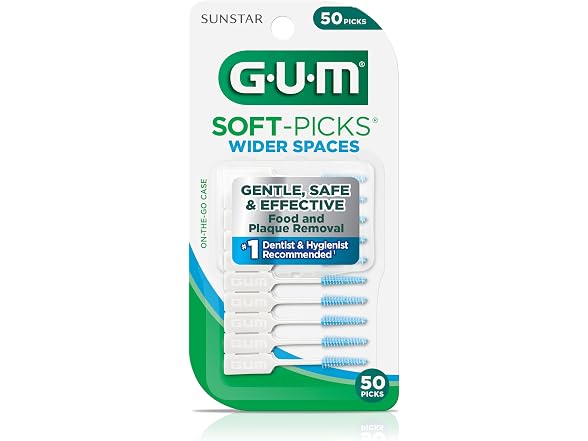 GUM Soft Picks Wider Spaces Interdental 50ct