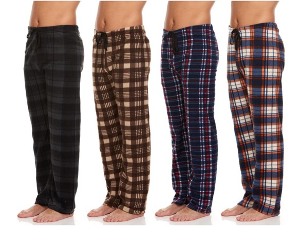 (4-Pack) Men's Micro Fleece Pajama Pants - Gallery 3