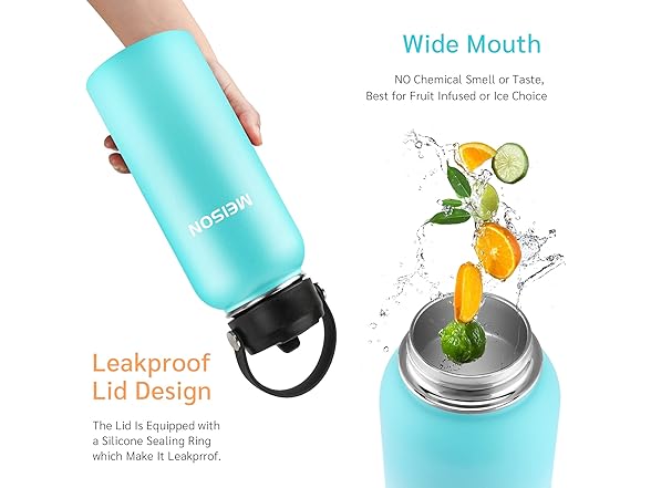 MEISON Insulated Water Bottle With Straw
