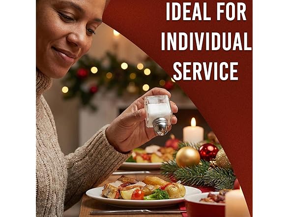 Fun Express 1 3/4" 0.5 oz. Mini Salt & Pepper Glass Shakers - 12 Pieces