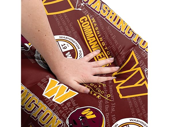 WASHINGTON COMMANDERS Printed Plush Body Pillow