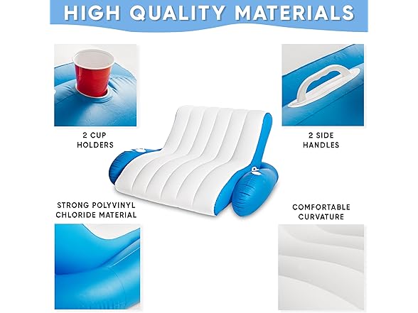 Zone Tech Inflatable Pool Floats Adults, Recliner Float