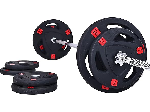 Fitvids Cast Iron Standard Weight Plates 95-Pound Set