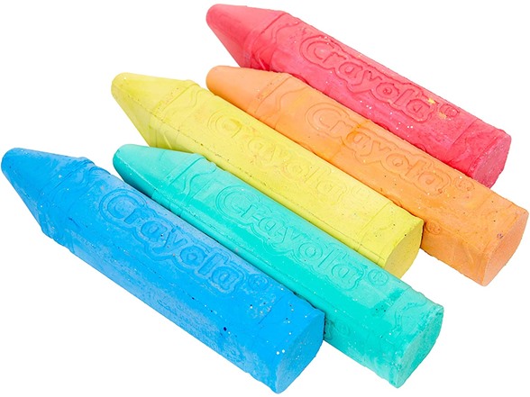 Crayola Outdoor Chalk w/ Glitter (5-Pc)