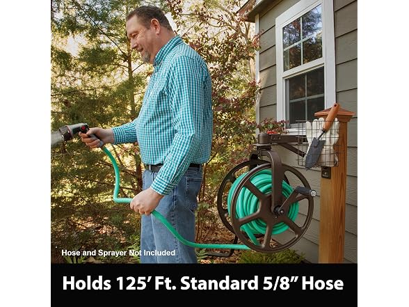 Liberty Garden Single Arm Hose Reel, Bronze