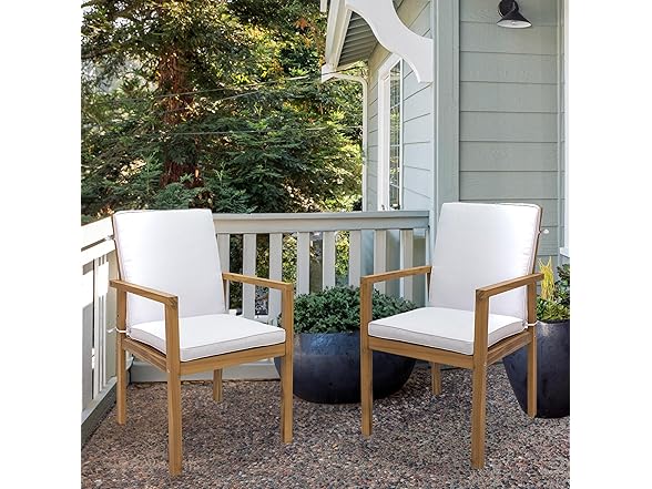 Sunnydaze Outdoor Dining Chairs Set of 2