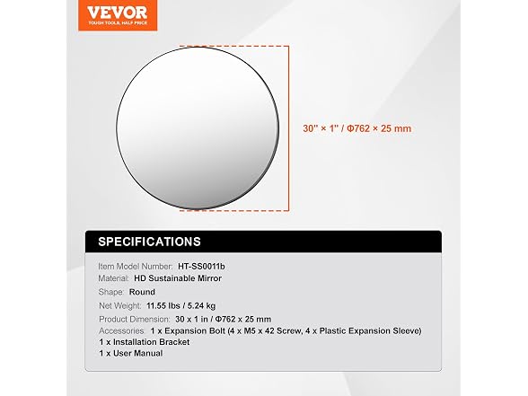 Wall Mounted Makeup Mirror