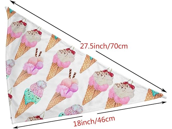 Ice Cream Yummy Pastel Dog Bandana