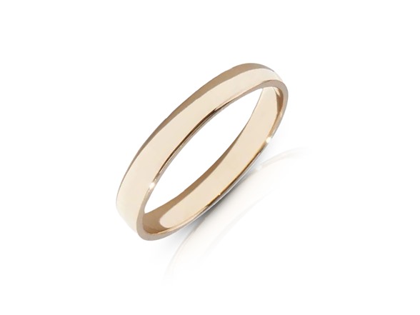 PAJURE 14k Gold Bold Stacker Band Ring