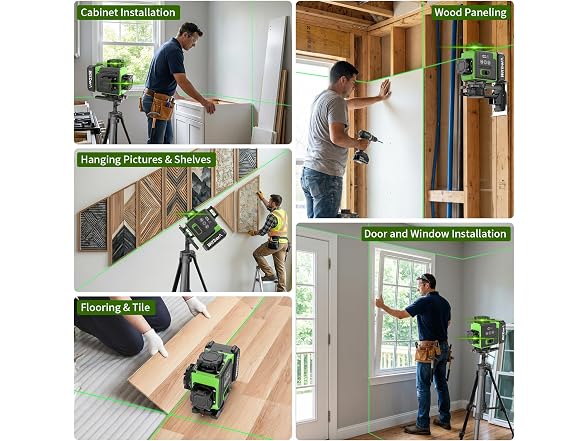 4D 16 Line Laser Level 360 w/ Tripod