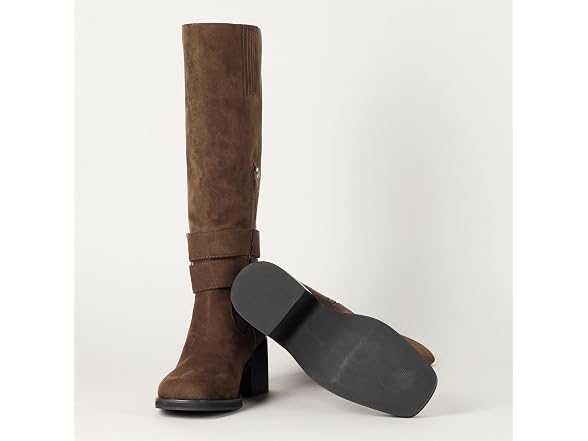The Drop Women's Sage Tall Biker Boot with Buckles