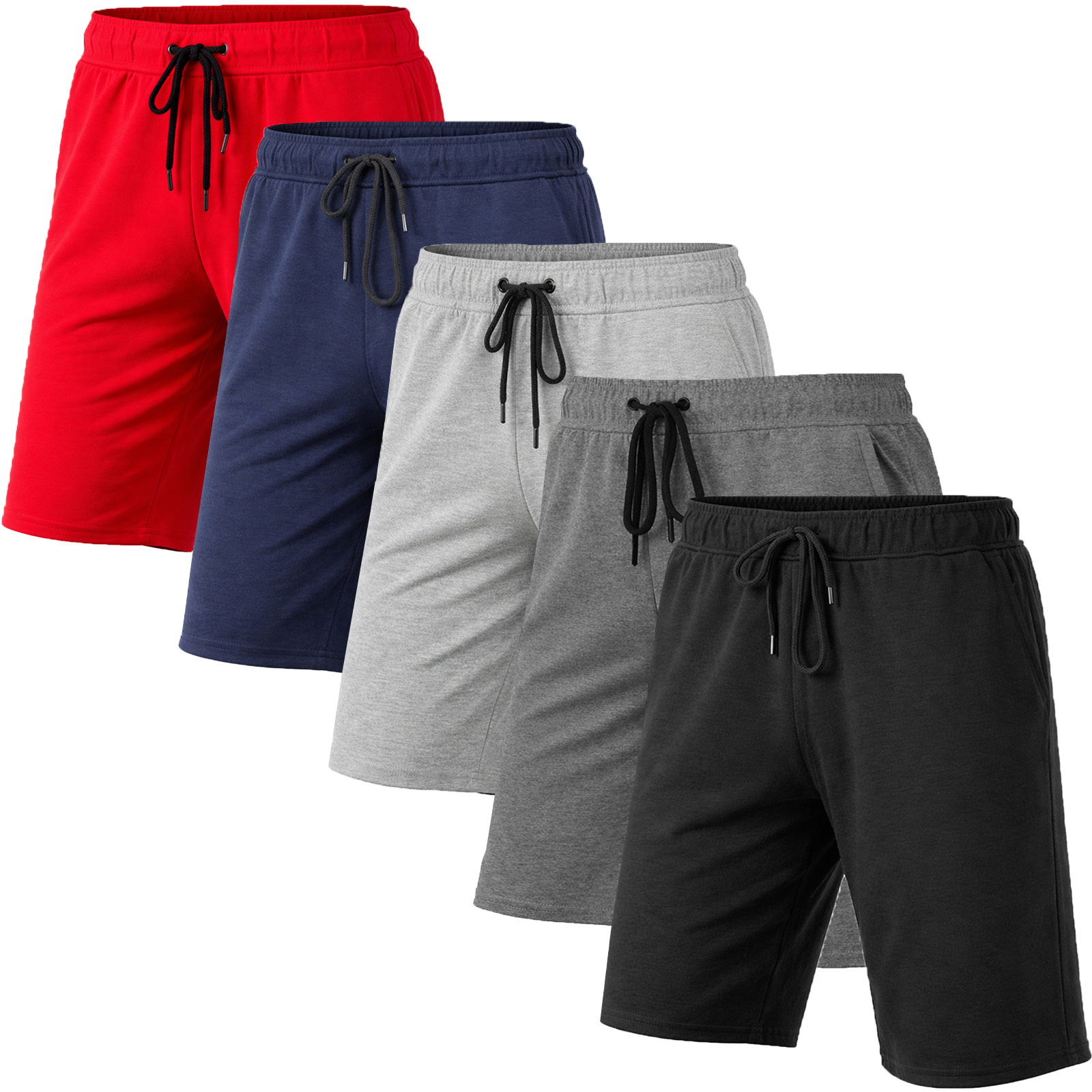 5Pk Womens Loose Fit Active Shorts - Gallery 10
