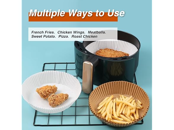Air Fryer Liners, 100Pack Round