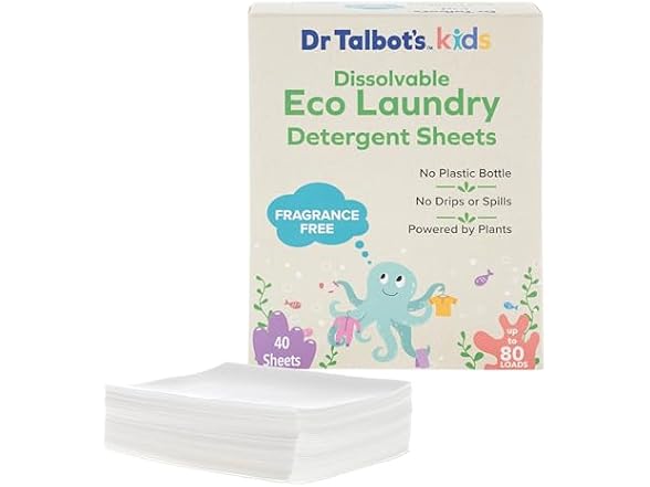Dr Talbots Kids Eco Laundry Sheets 40 Count