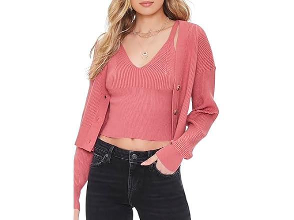 Forever 21 (S) Ribbed Cardigan Sweater