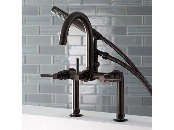 Kingston AE8105DL Deck-Mount Clawfoot Tub Faucet