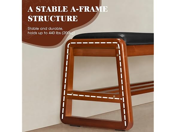 Solid Wood Shoe Rack with Flip-Top