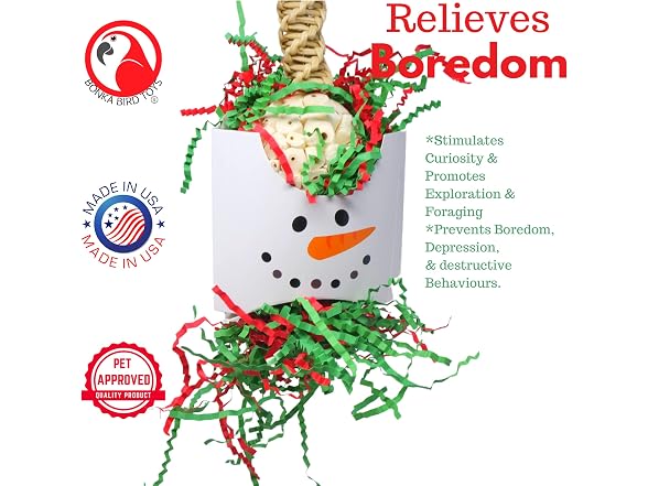 Bonka Bird Toys Christmas Xmas Forage Shred
