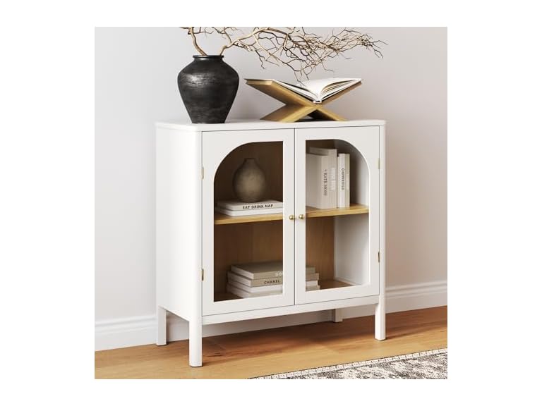Nathan James Mason Cabinet, Wht/Oak