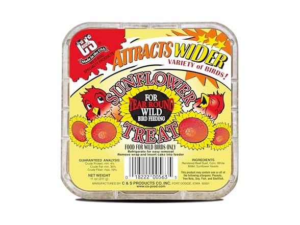C&S Sunflower Suet Treat 11 Ounces 8 Pack