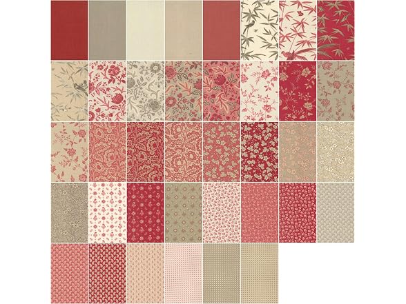 Rouenneries Trois Layer Cake, 42 Precut Fabric Quilt Squares