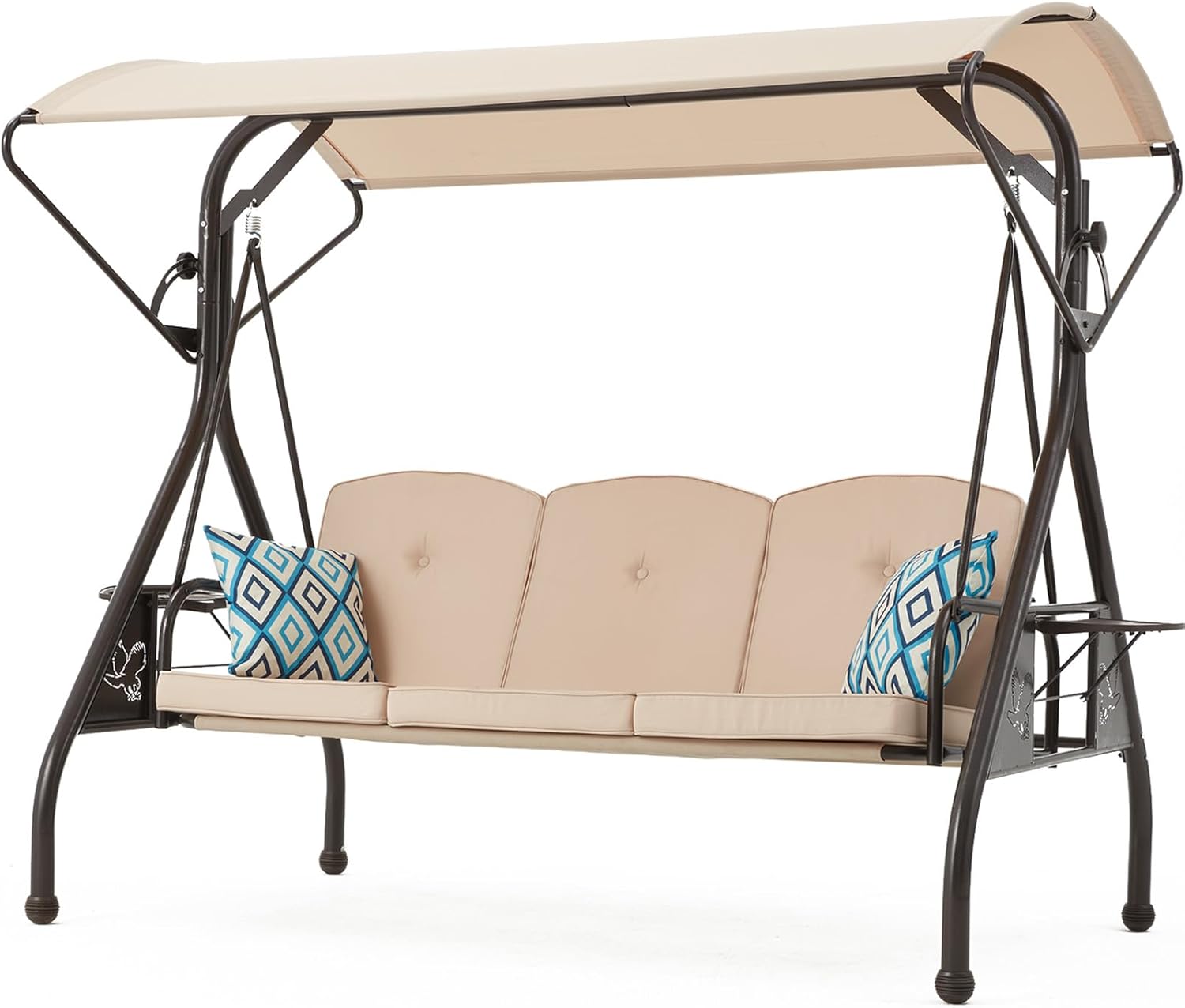 ZZW 800LBS Patio Swing with Canopy - Gallery 19