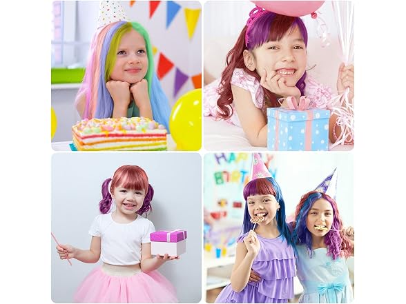 MSDADA Hair Chalk Combs 6 Count Washable