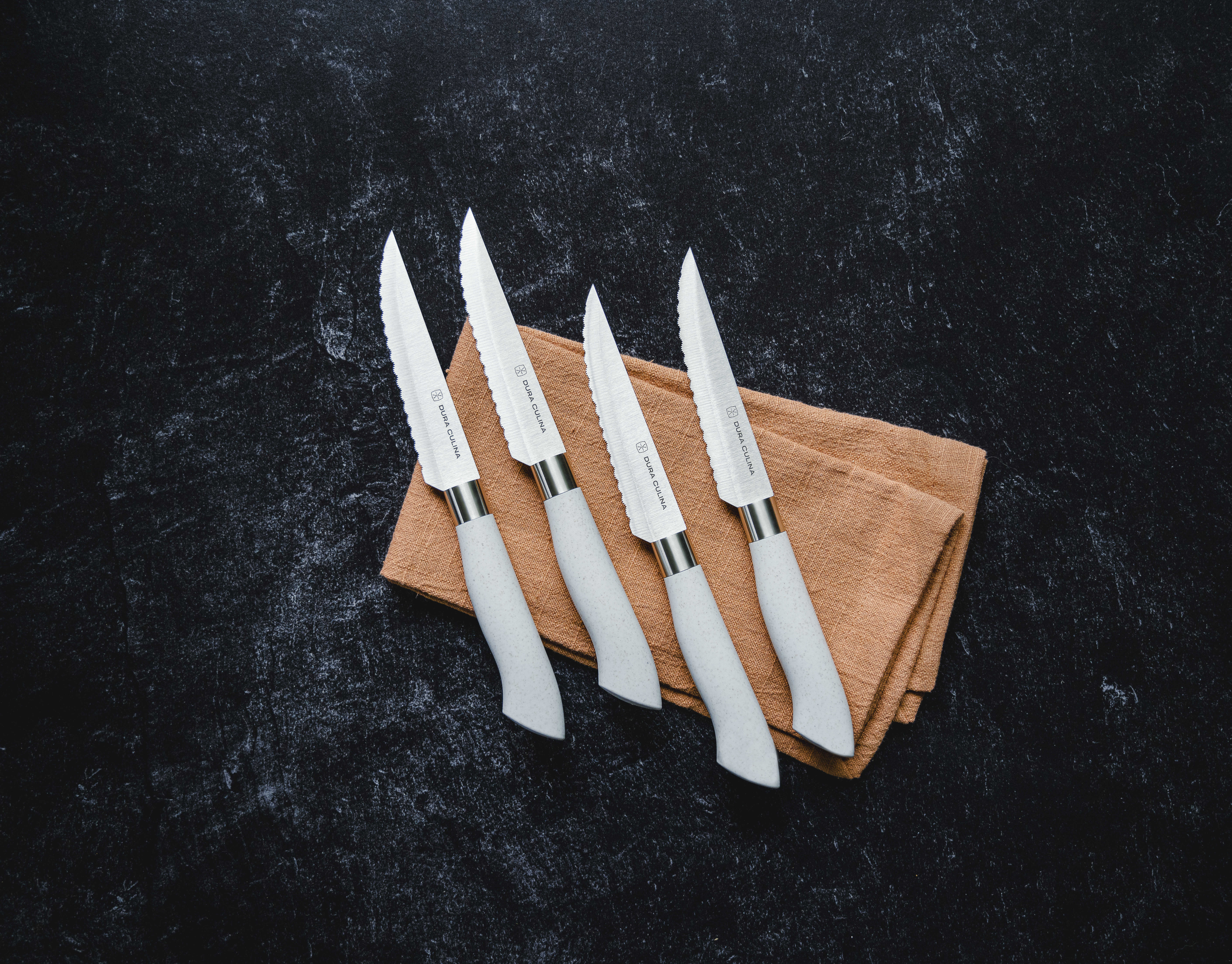 Eco-Friendly 4 or 8 Pc Micro Serrated Steak Knife Set - Gallery 21