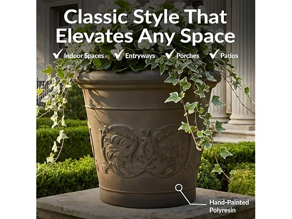 Sunnydaze Arabella 19.5'' Plastic Planter
