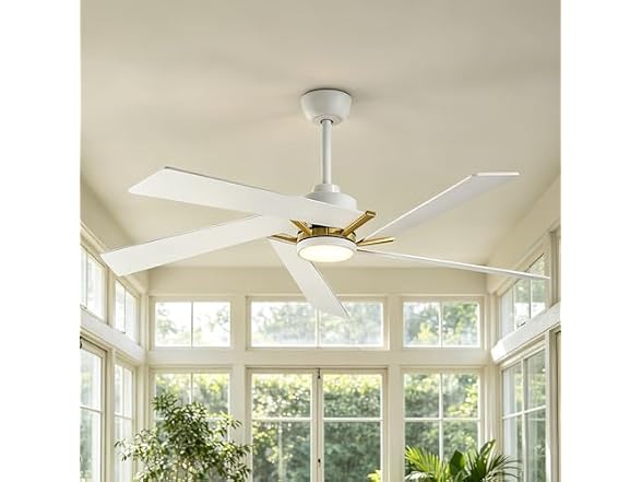 Parrot Uncle 60 Inch White Ceiling Fan