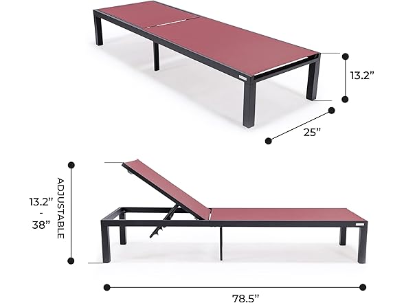 LeisureMod MLBL-77 Marlin Chaise Lounge -Choose Color