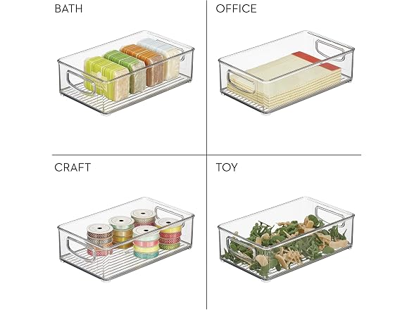 iDesign Stackable Pantry Bin with Handles