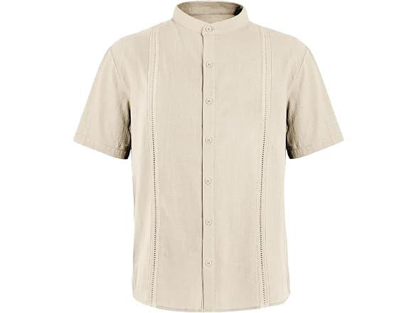 Ryannology Men (XXL) Guayabera Shirts Linen Shirt