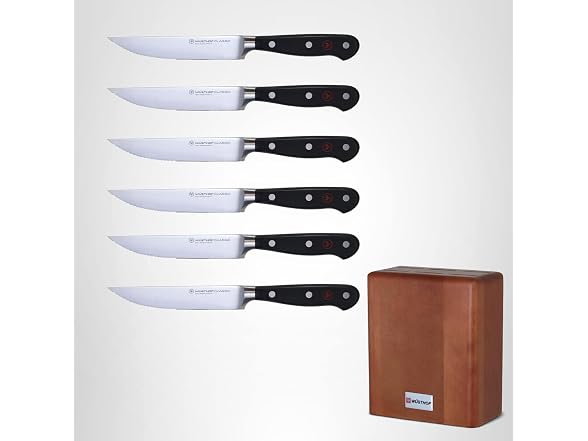 Wüsthof Classic 6-Piece Steakhouse Knife Set,Black