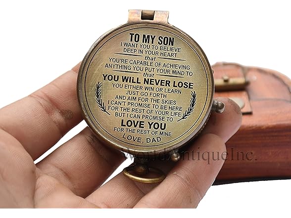 Personalized Working Antique Compass