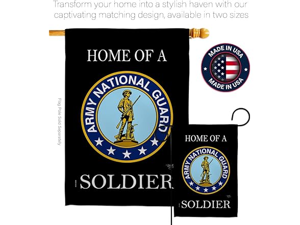 Home of National Guard Soldier Garden Flag - Armed Forces