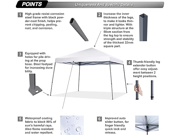 ABCCANOPY Stable Pop up Outdoor Canopy Tent