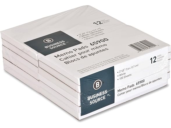 Business Source Plain Memo Pads