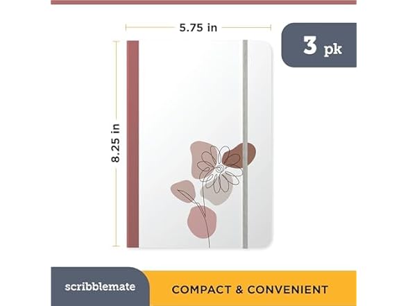 ScribbleMate Lined journal notebook